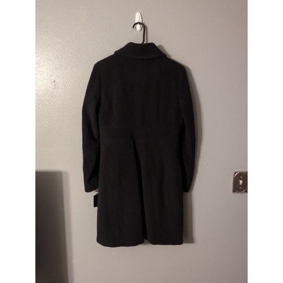 Guess Black Wool Long Pea Coat Women's Size M - Picture 4 of 6